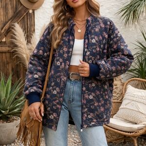 Vintage Quilted Foral Jacket